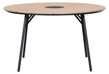 Trädgårdsbord Montana Teak-look Ø130 cm Sunlife